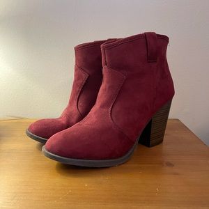 Maroon SODA booties